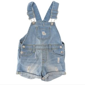 3/$20 7 for all mankind overall shorts Size 18 month Blue Jean Classic Summer